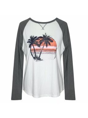 Urban Pipeline‎ Ultimate Tee Mens Large Long Sleeve Graphic Palm Sunset
